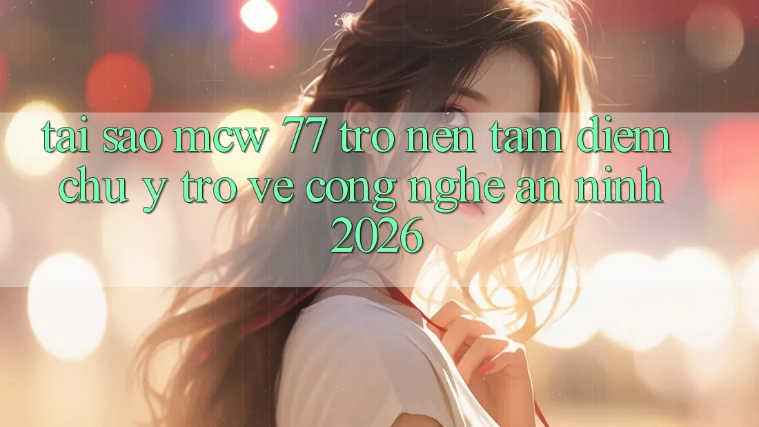 Tại Sao MCW 77 Trở nên Tâm Điểm Chú Ý Trở về Công Nghệ An ninh 2026? Tại Sao MCW 77 Trở nên Tâm Điểm Chú Ý Trở về Công Nghệ An ninh 2026?